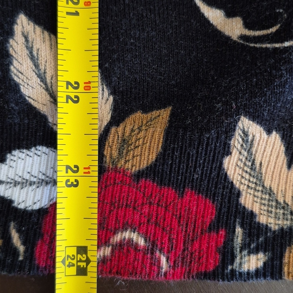 Karen Scott Light Weight Full Button Floral Cardigan/Sweater.(#1668A) Sz.L - Picture 9 of 11